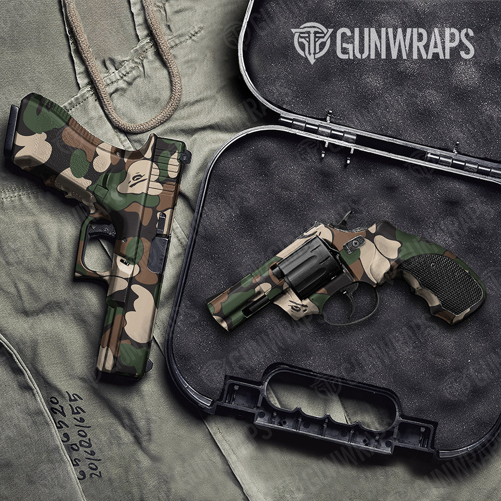 Bape Woodland Handgun Gun Skin Vinyl Wraps