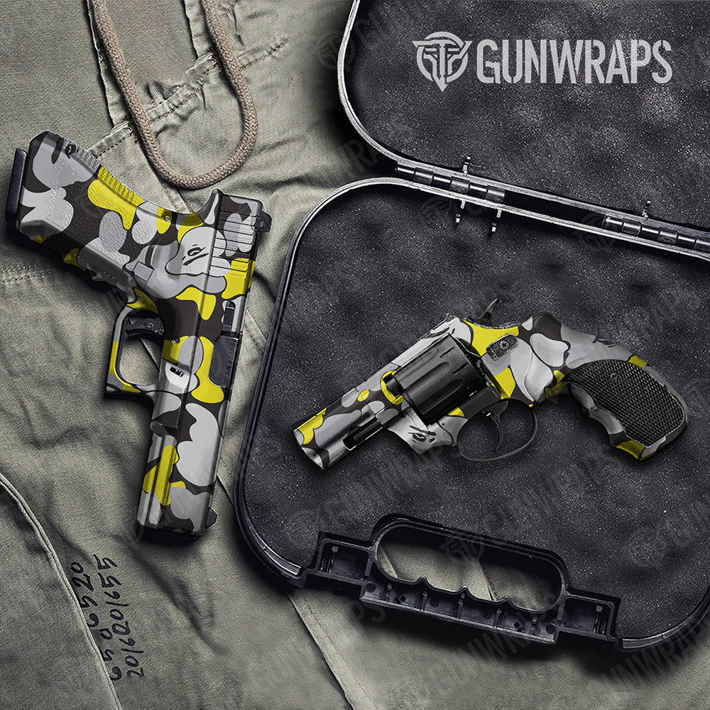 Bape Yellow Tiger Handgun Gun Skin Vinyl Wraps