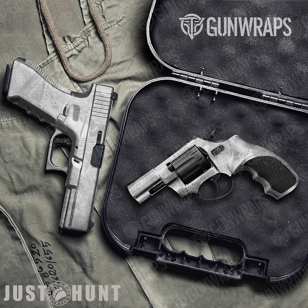 Just Hunt Deceptive Camo Whitened Handgun Gun Skin Vinyl Wraps