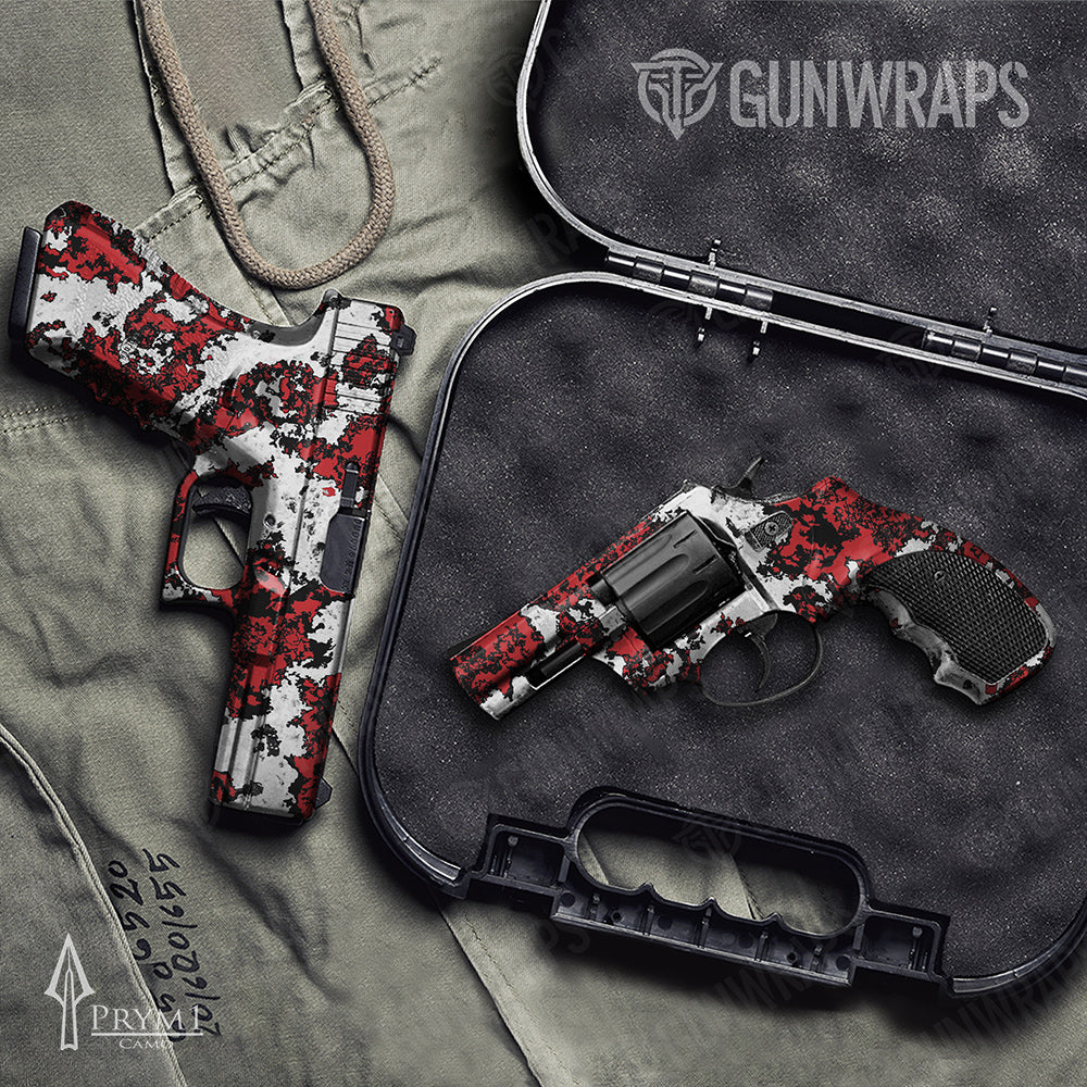 Prym1 Boulder Black Red White Handgun Gun Skin Vinyl Wraps