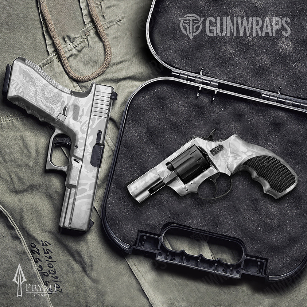 Prym1 OS White Handgun Gun Skin Vinyl Wraps