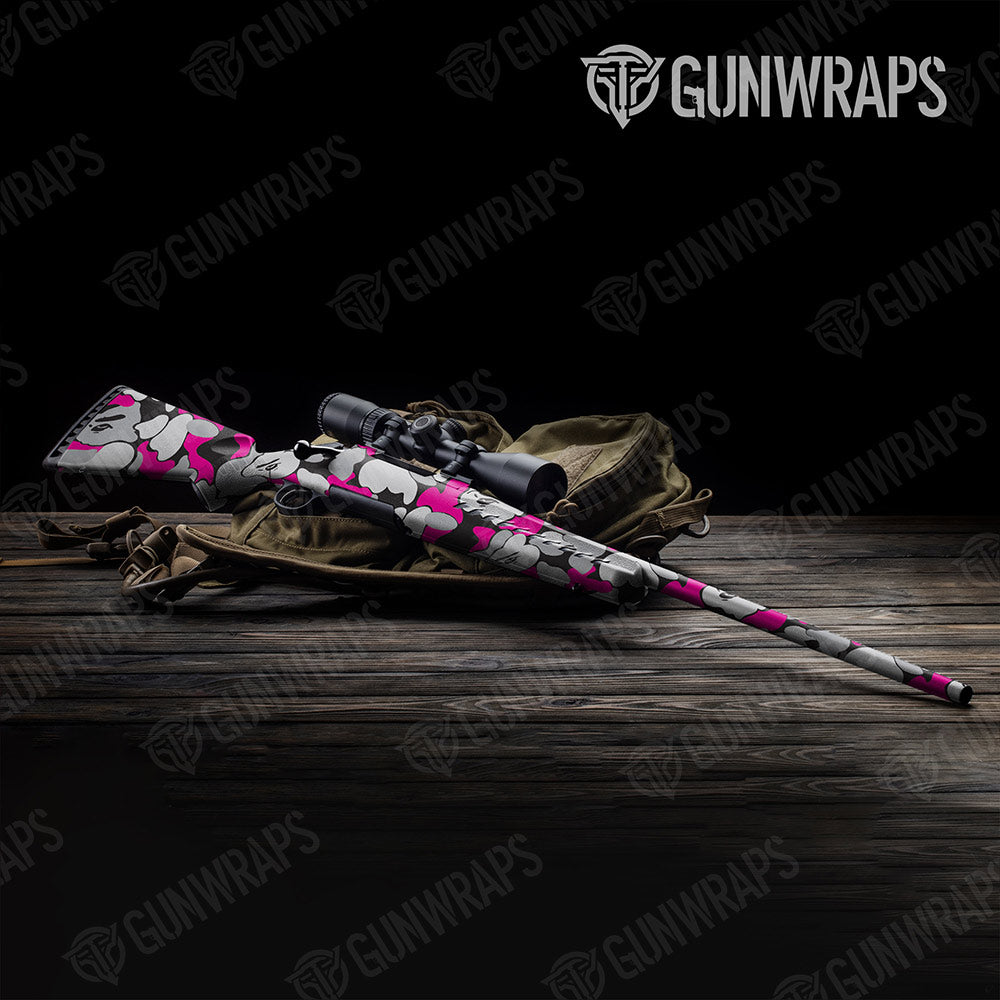 Bape Magenta Tiger Rifle Gun Skin Vinyl Wraps