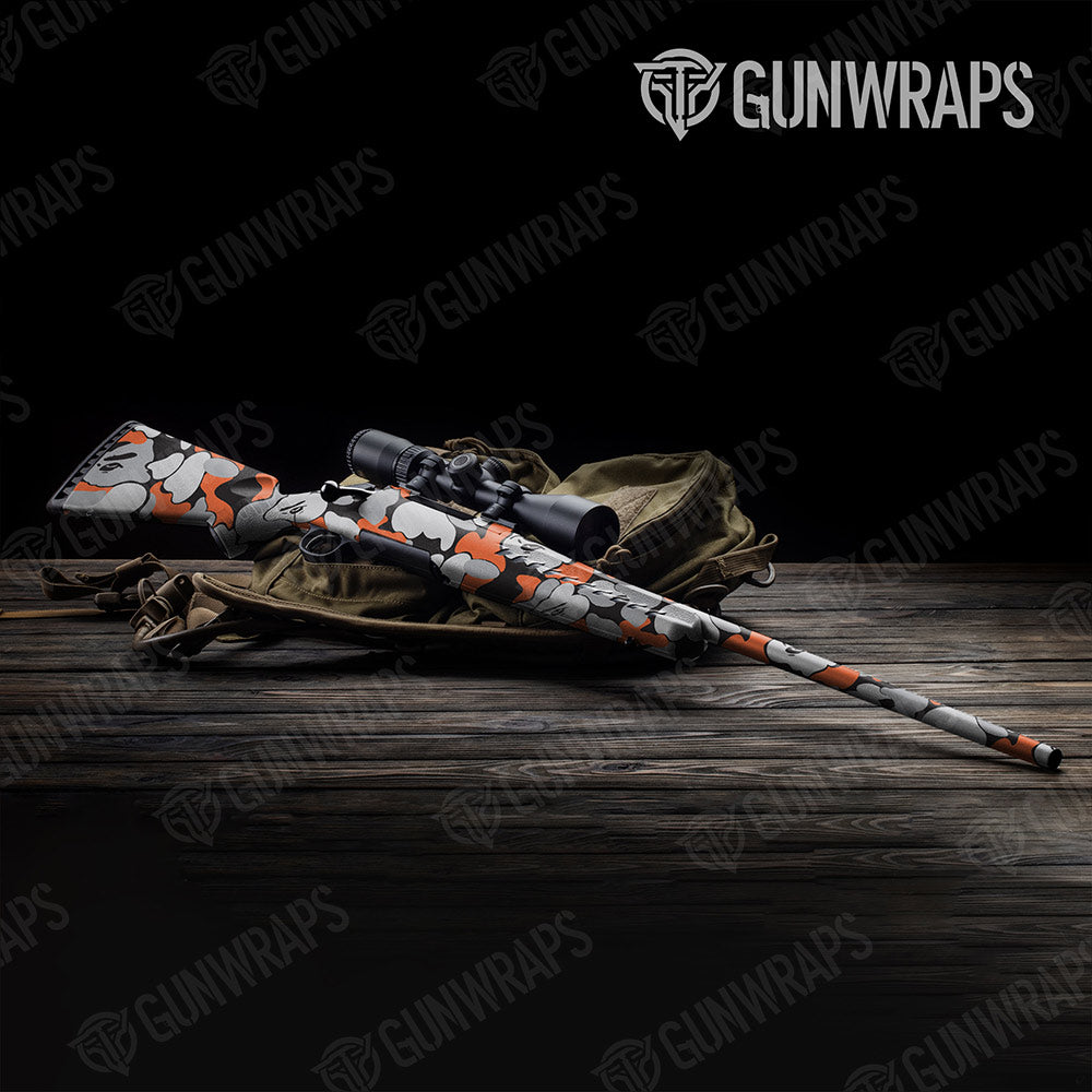 Bape Orange Tiger Rifle Gun Skin Vinyl Wraps