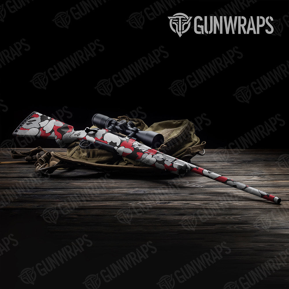 Bape Red Tiger Rifle Gun Skin Vinyl Wraps