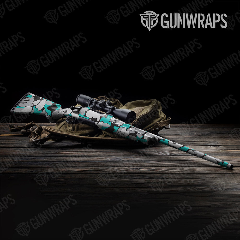 Bape Tiffany Blue Tiger Rifle Gun Skin Vinyl Wraps