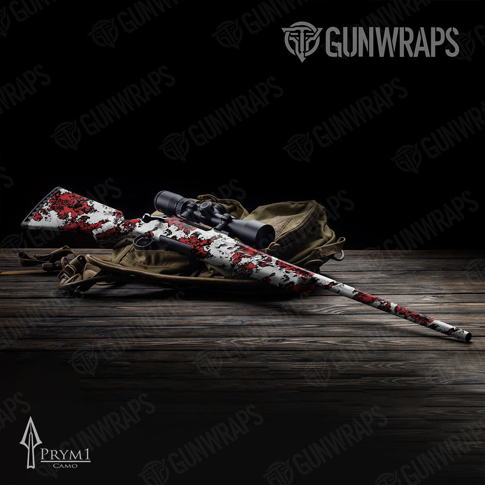 Prym1 Boulder Black Red White Rifle Gun Skin Vinyl Wraps