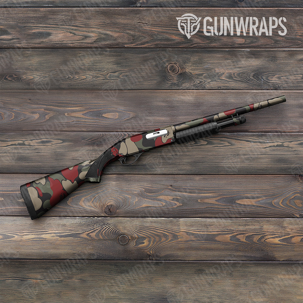 Bape Militant Red Shotgun Gun Skin Vinyl Wraps