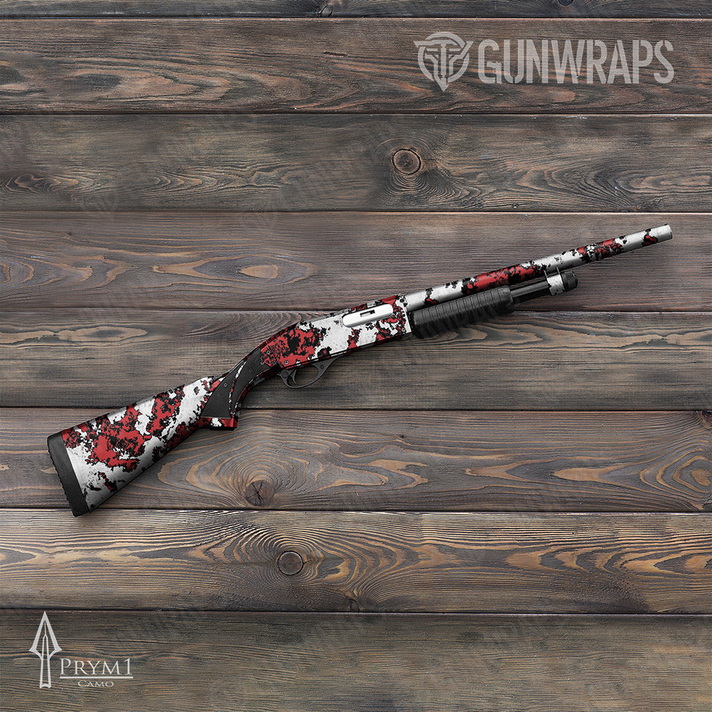 Prym1 Boulder Black Red White Shotgun Gun Skin Vinyl Wraps