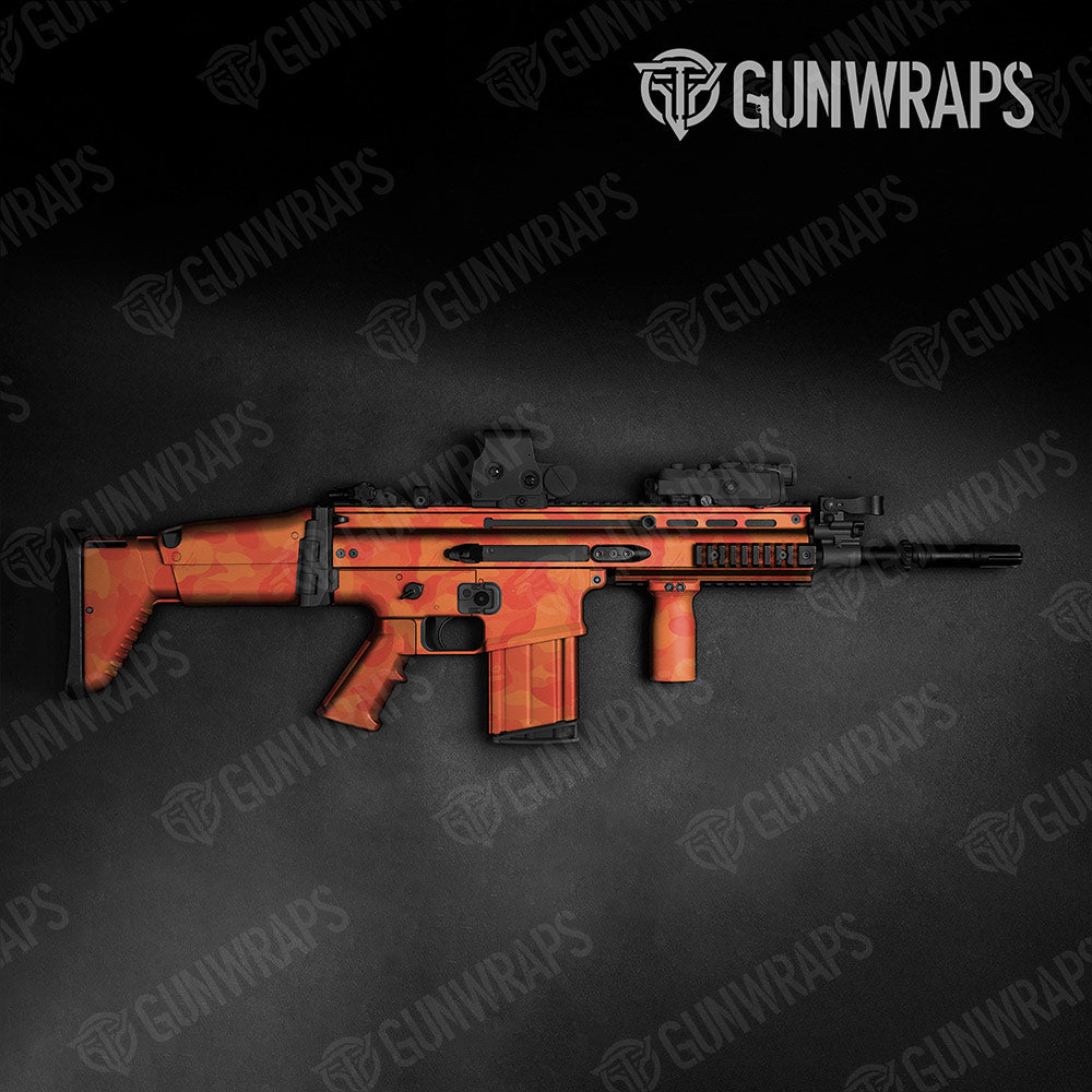 Bape Elite Orange Tactical Gun Skin Vinyl Wraps