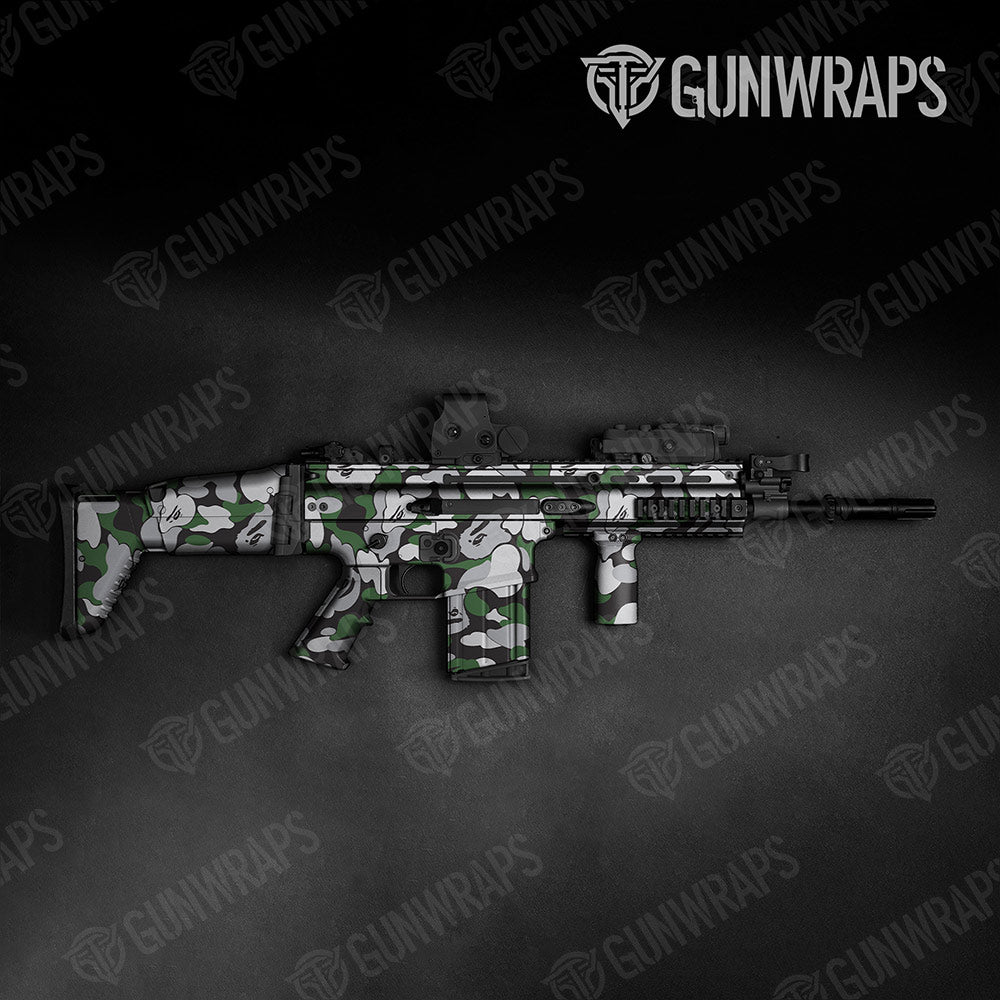 Bape Green Tiger Tactical Gun Skin Vinyl Wraps