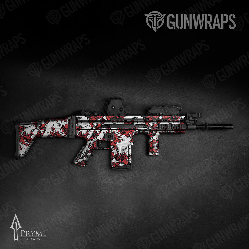 Prym1 Boulder Black Red White Tactical Gun Skin Vinyl Wraps