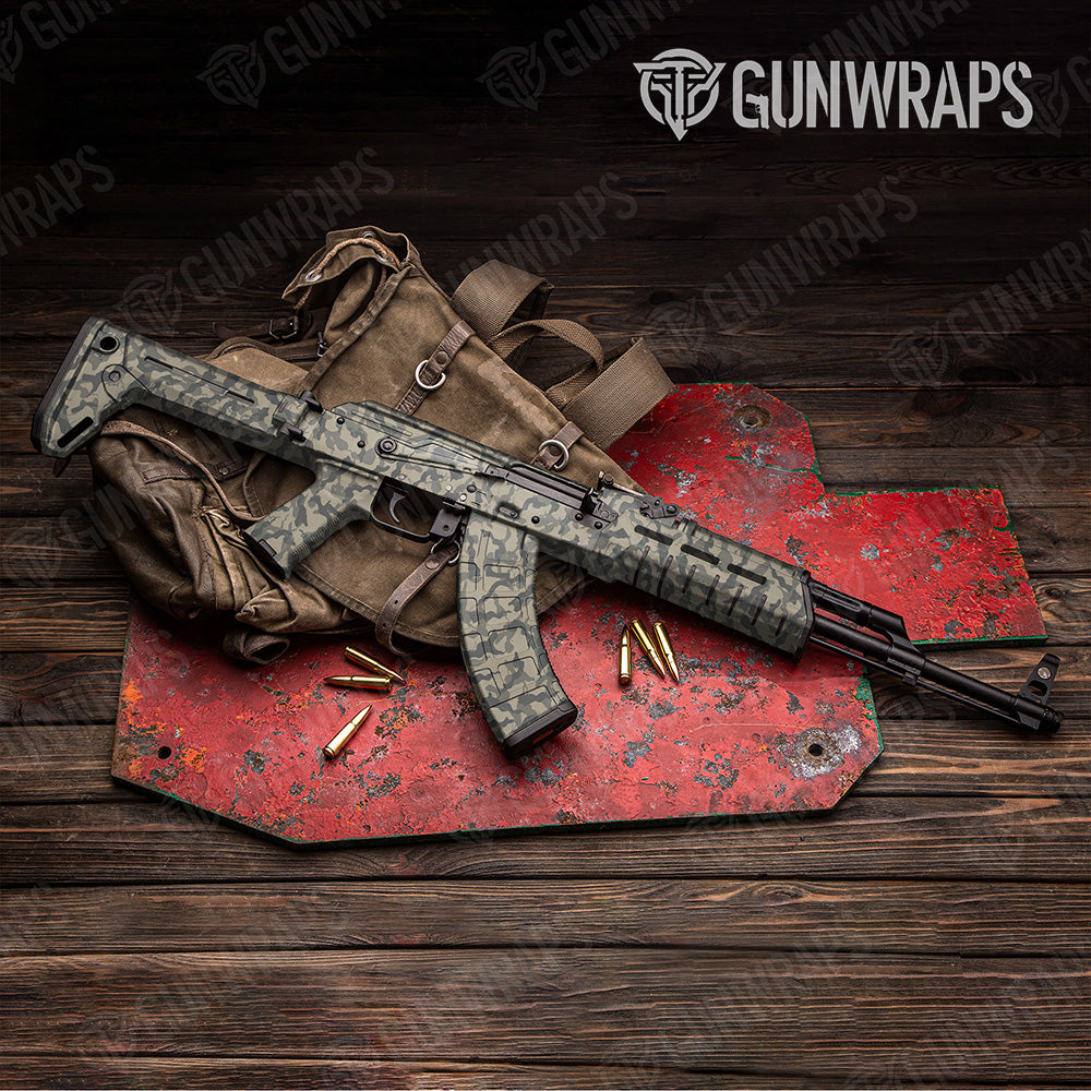 AK-47 Ragged Army Camo Gun Skin Vinyl Wrap
