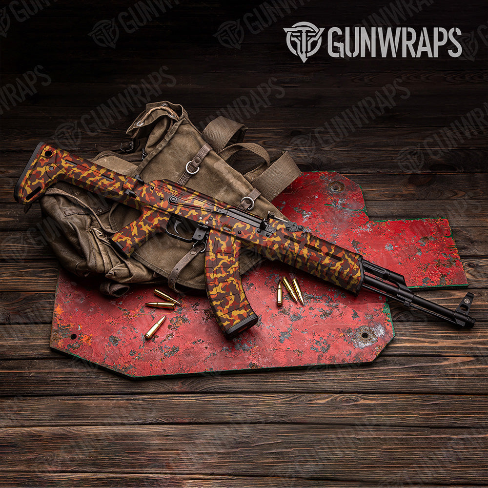 AK-47 Ragged Autumn Camo Gun Skin Vinyl Wrap