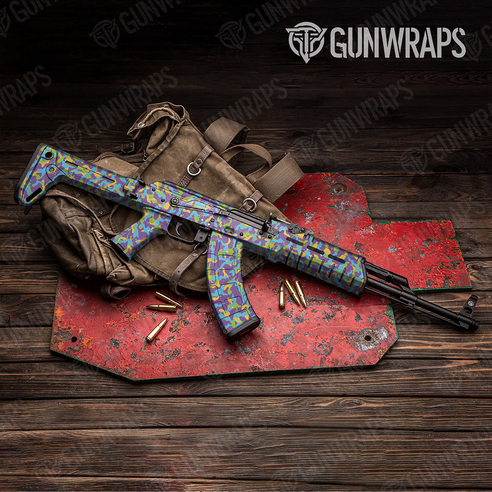 AK-47 Ragged Carnival Camo Gun Skin Vinyl Wrap