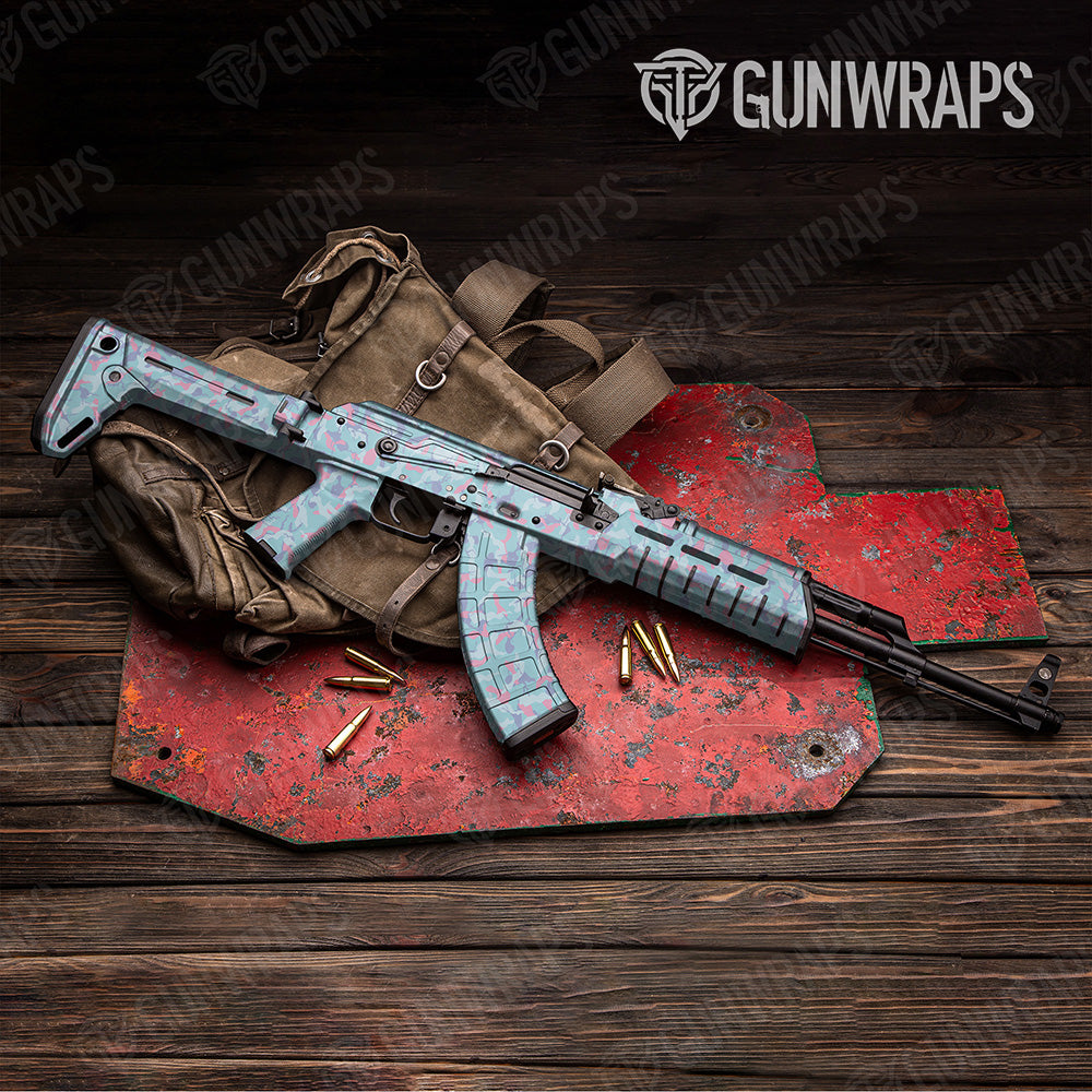 AK-47 Ragged Cotton Candy Camo Gun Skin Vinyl Wrap