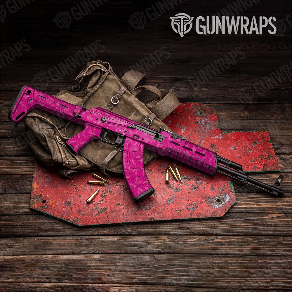 AK-47 Ragged Elite Magenta Camo Gun Skin Vinyl Wrap