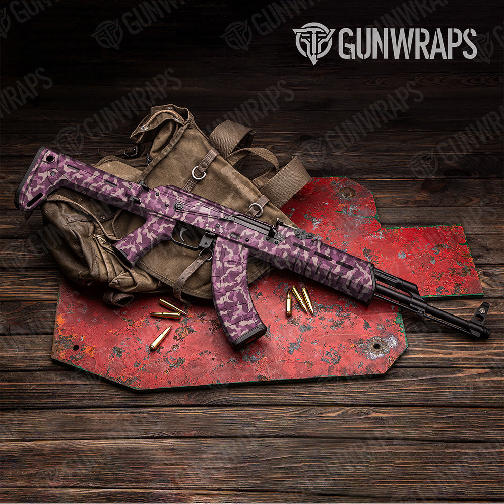 AK-47 Ragged Floral Camo Gun Skin Vinyl Wrap