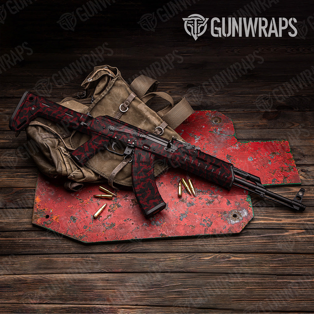 AK-47 Ragged Vampire Red Camo Gun Skin Vinyl Wrap