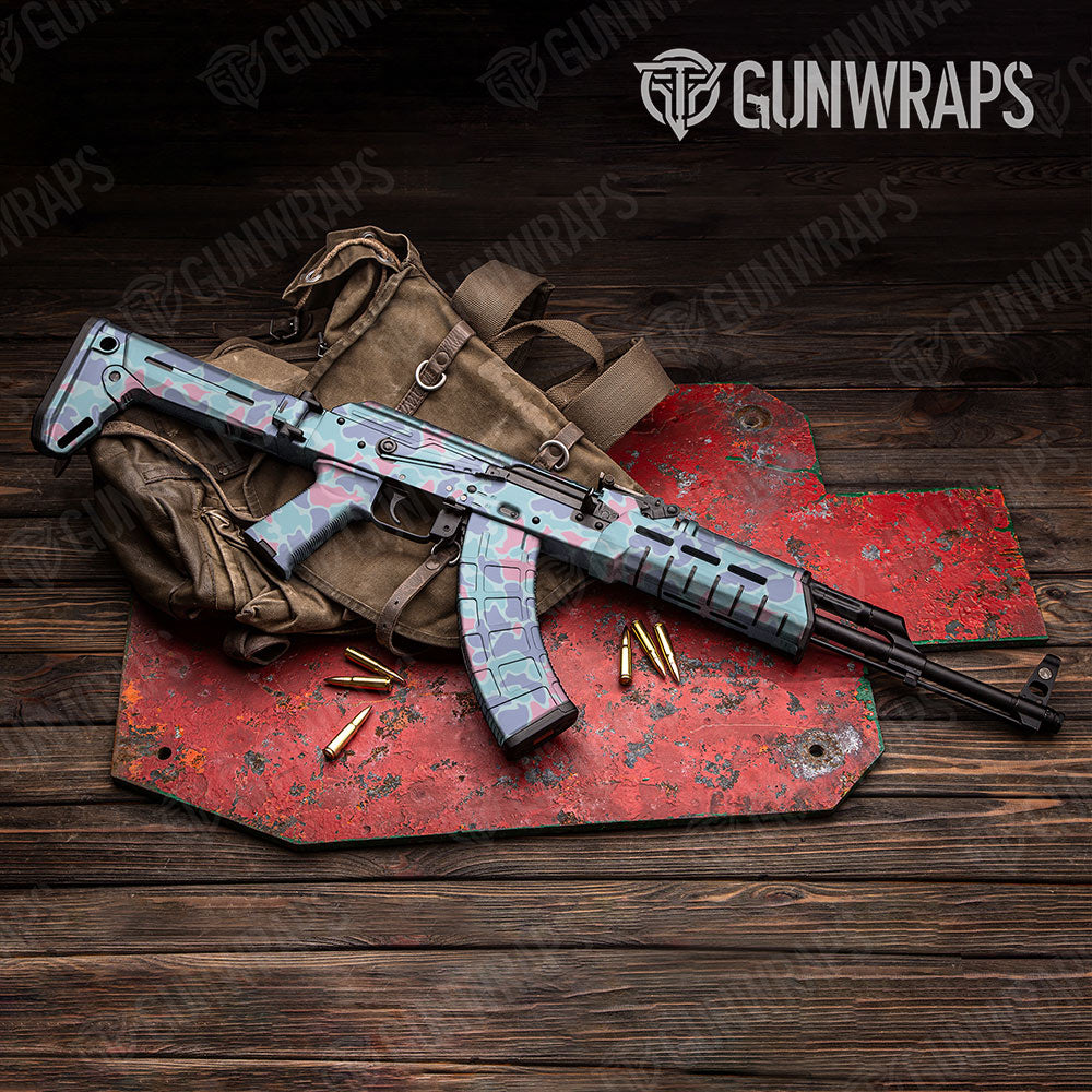 Old School Duck Cotton Candy AK-47 Gun Skin Vinyl Wraps