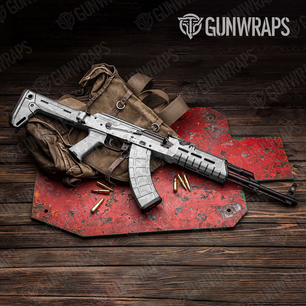 Old School Duck Elite White AK-47 Gun Skin Vinyl Wraps