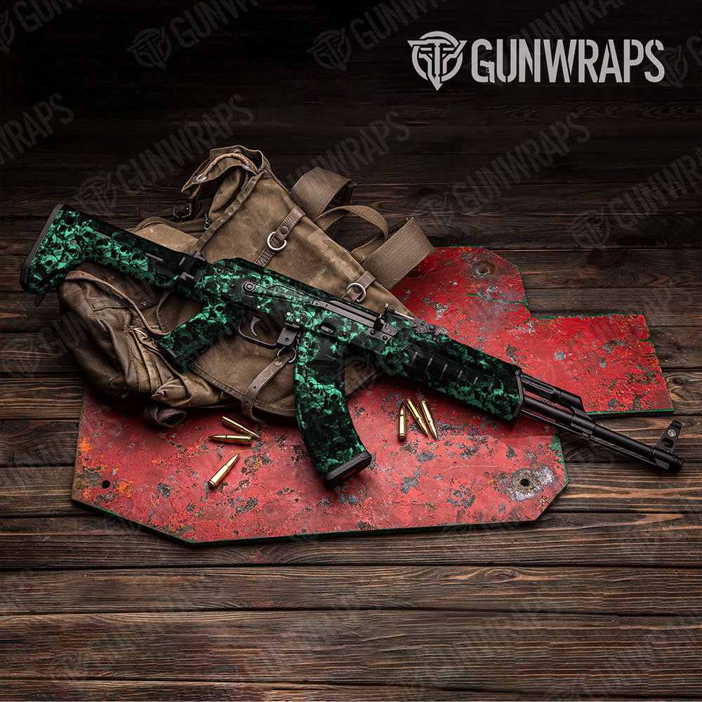 Skull Aquamarine AK-47 Gun Skin Vinyl Wraps