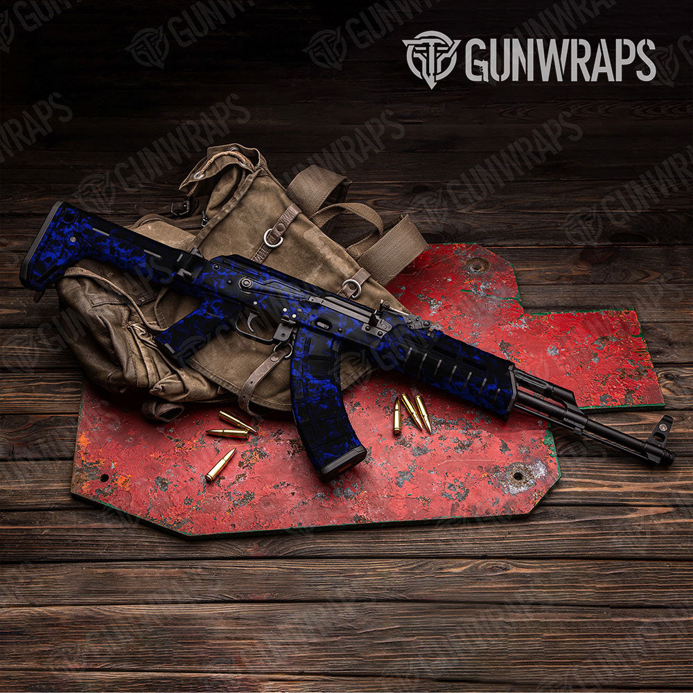 Skull Blue AK-47 Gun Skin Vinyl Wraps