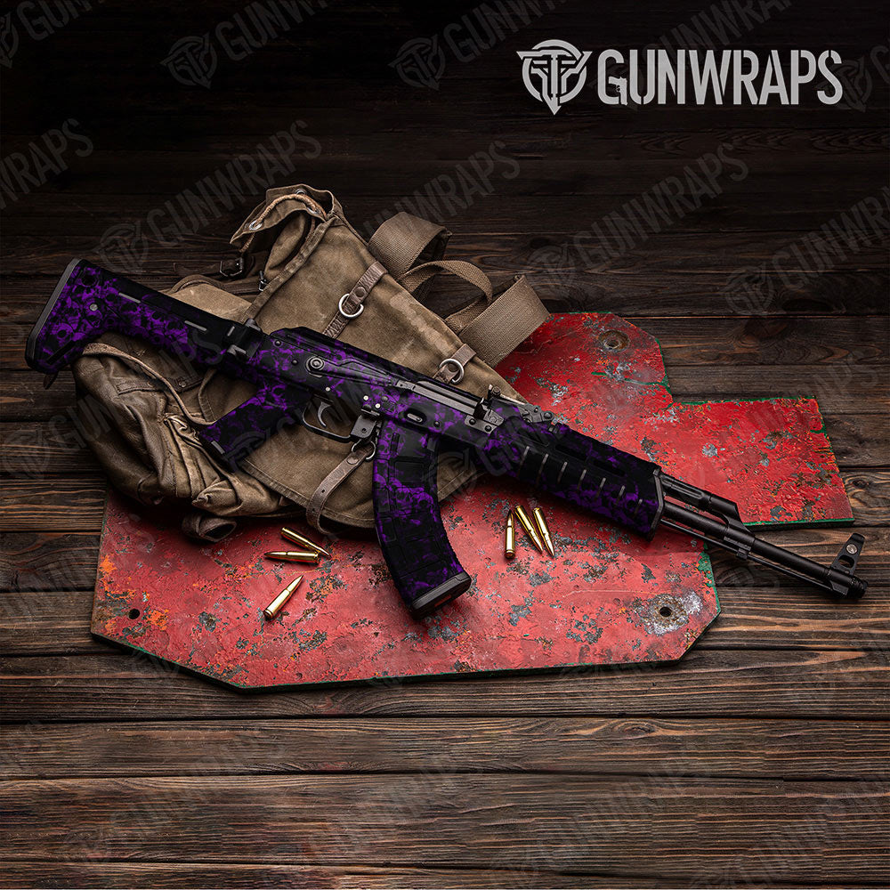 Skull Purple AK-47 Gun Skin Vinyl Wraps