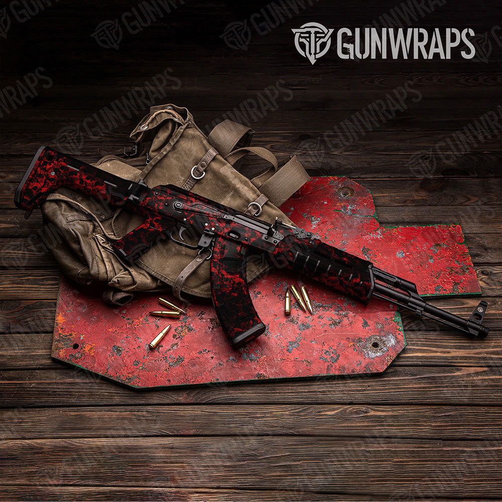 Skull Red AK-47 Gun Skin Vinyl Wraps