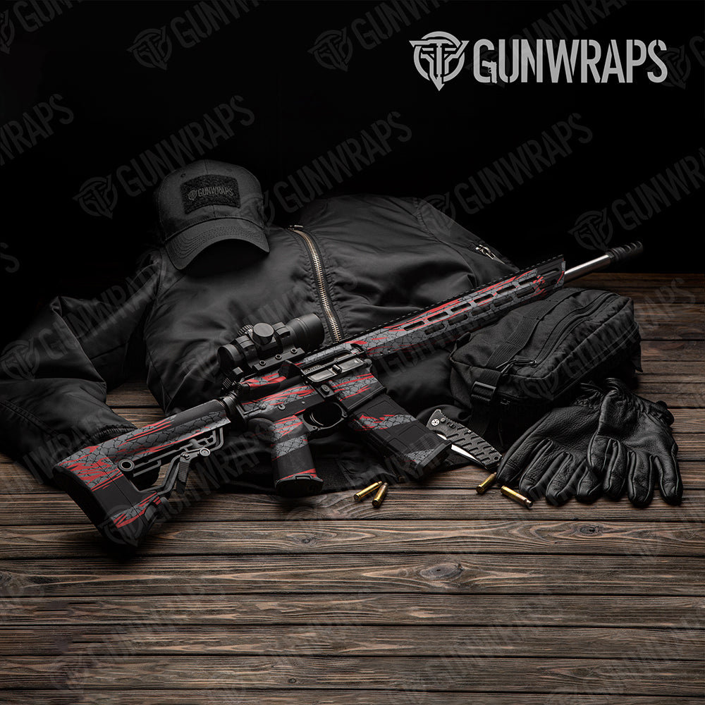 Dragonbreath Red AR-15 Gun Skin Vinyl Wraps