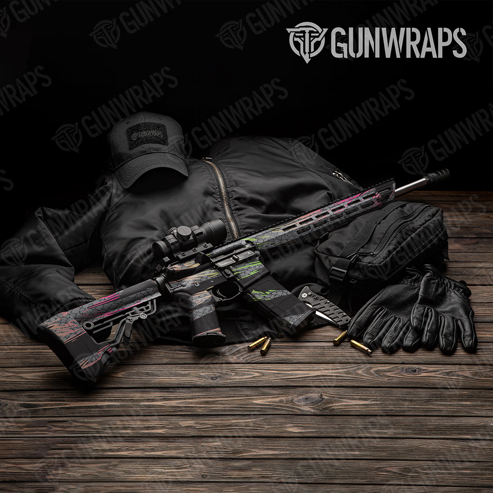 Dragonbreath Retro Punk AR-15 Gun Skin Vinyl Wraps