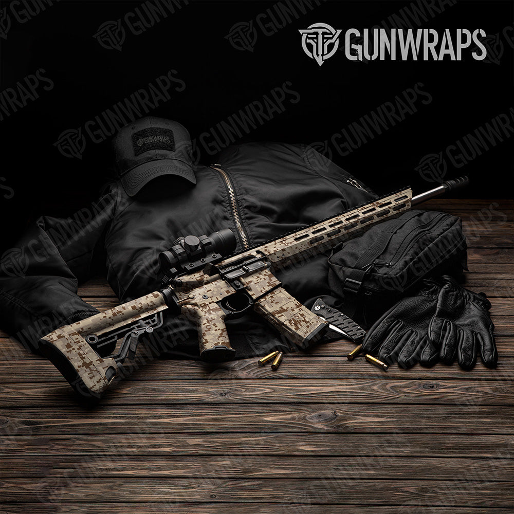 AR-15 Digital Desert Camo Gun Skin Vinyl Wrap
