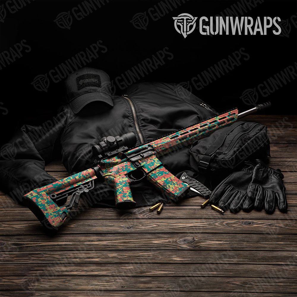 Large Digital Fiesta Camo AR-15 Vinyl Wrap