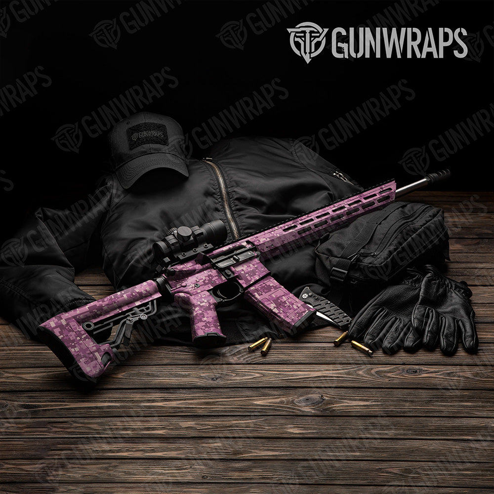 AR-15 Digital Floral Camo Gun Skin Vinyl Wrap