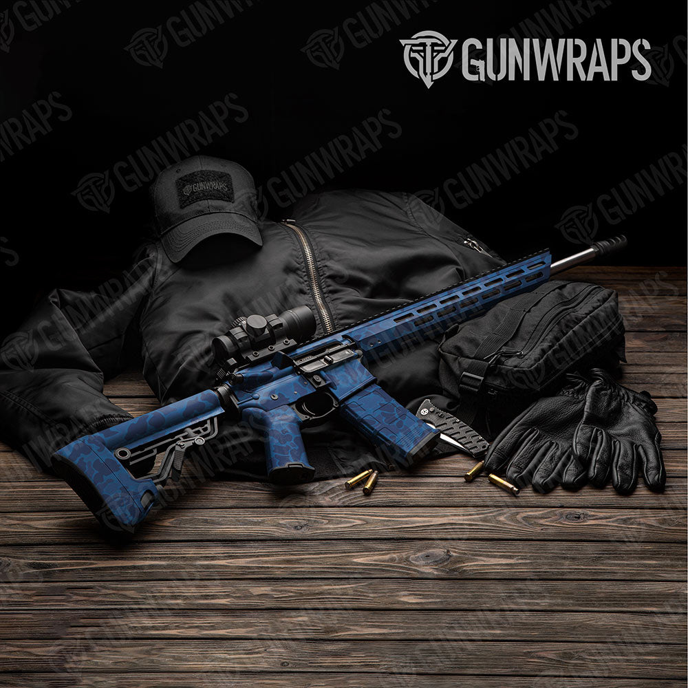 Old School Duck Elite Blue AR-15 Gun Skin Vinyl Wraps