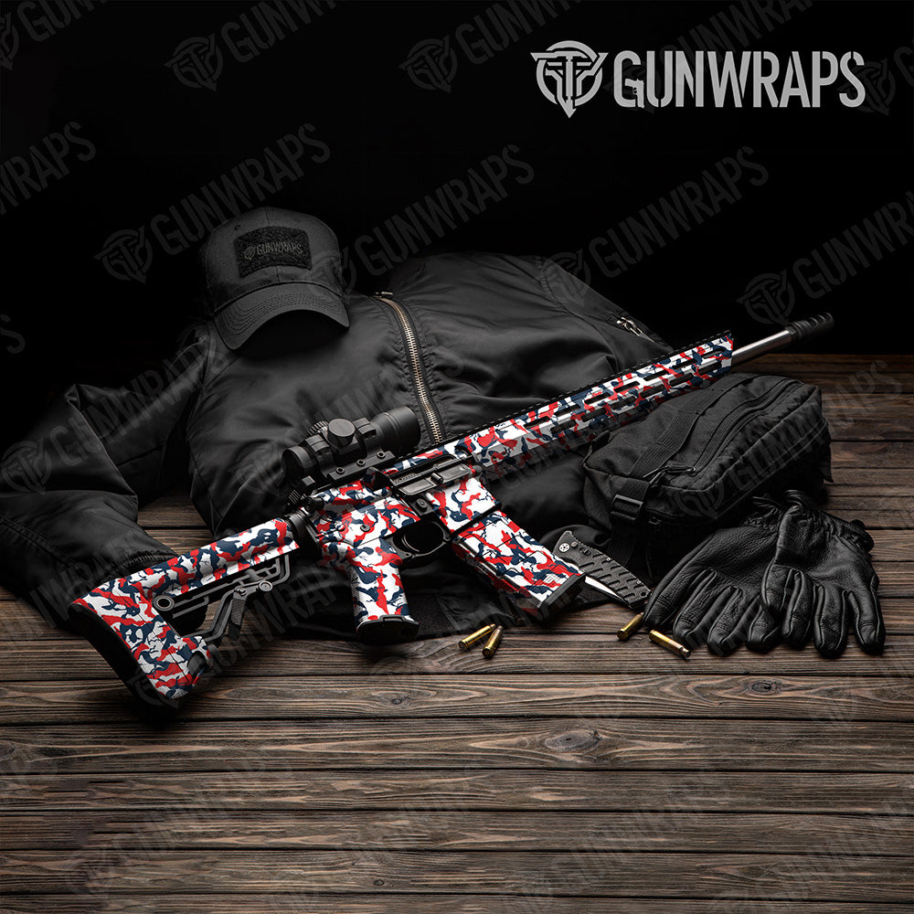 AR-15 Ragged America Camo Gun Skin Vinyl Wrap