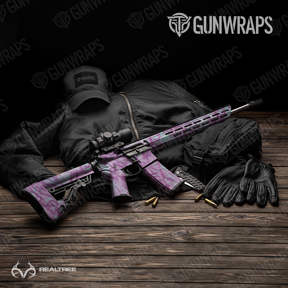 AR-15 Realtree Aspect Ocean Spray Camo Gun Skin Vinyl Wrap
