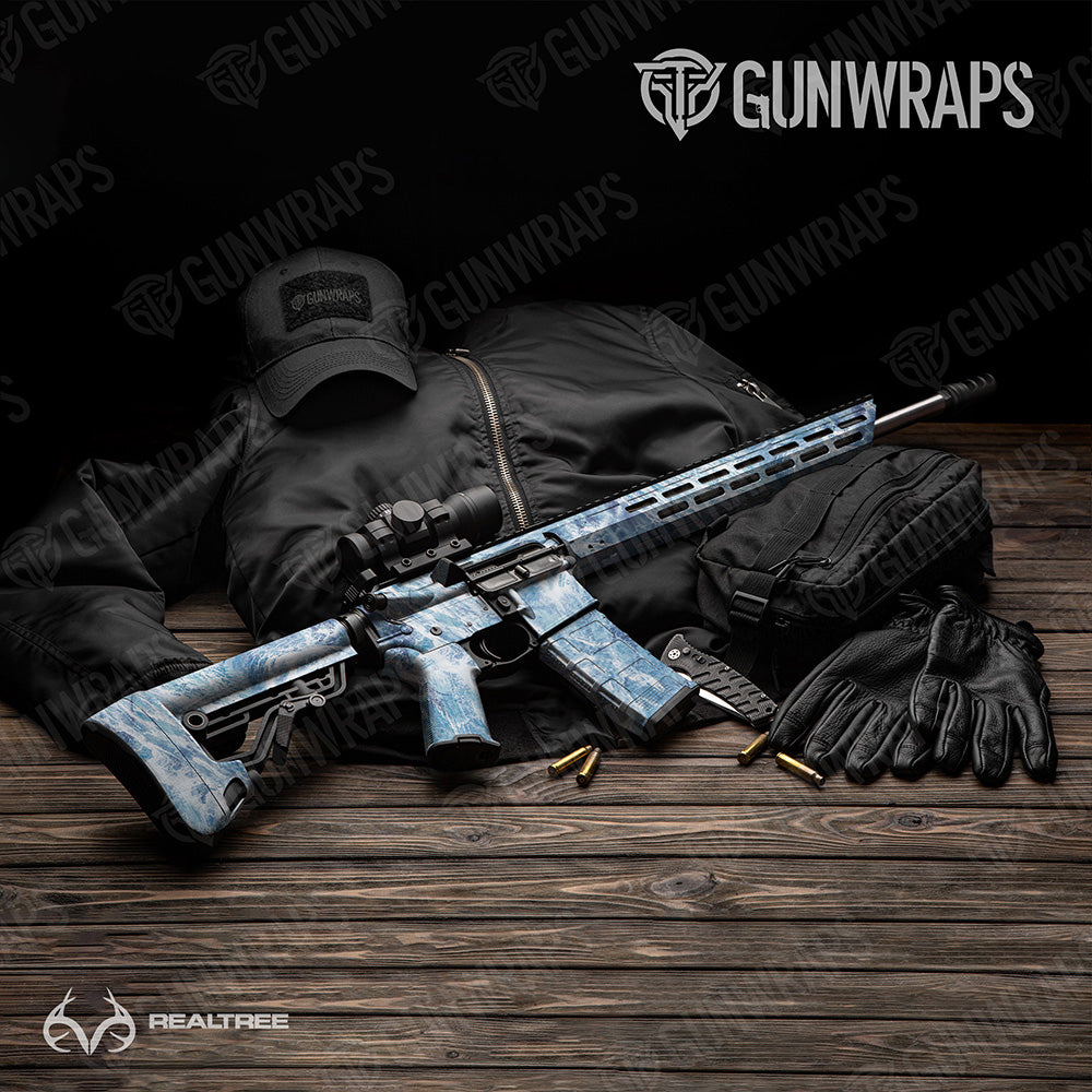 AR-15 Realtree Aspect Sky Camo Gun Skin Vinyl Wrap