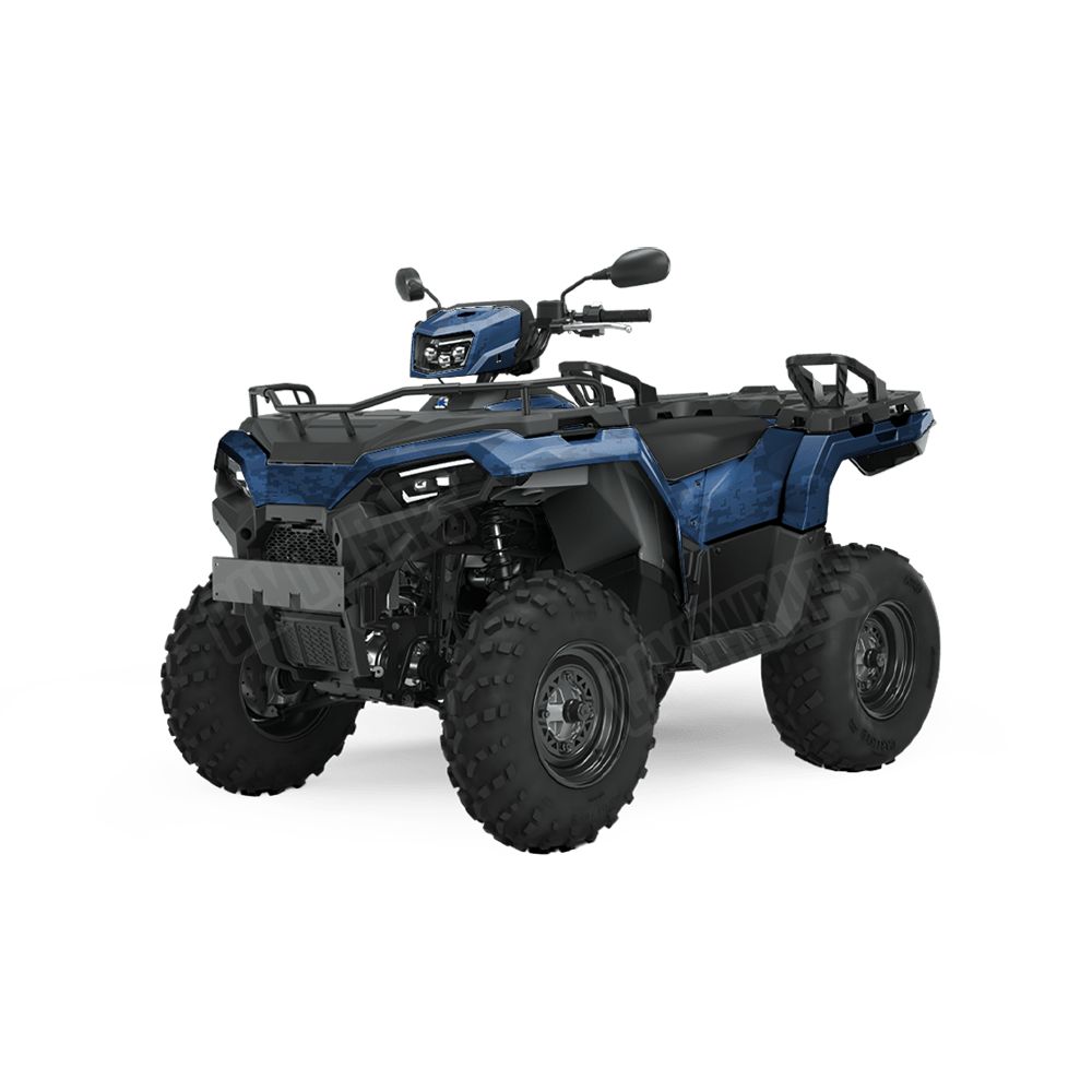 Compound Elite Blue Camo ATV Vinyl Wrap