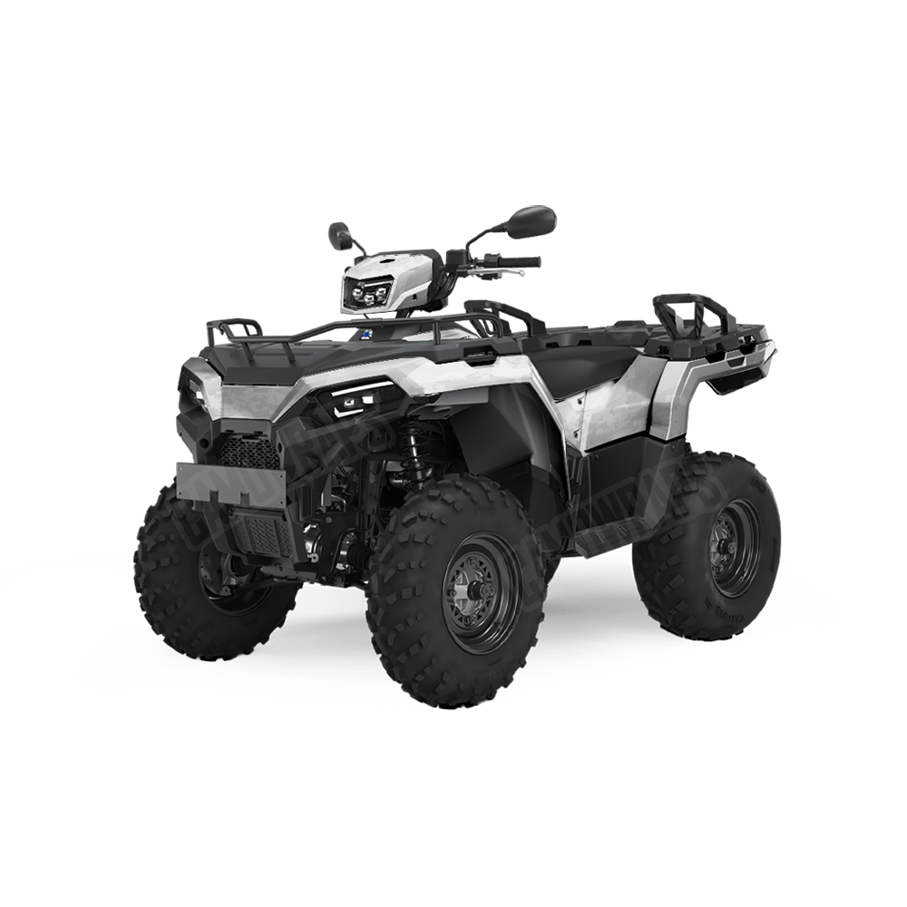 Compound Elite White Camo ATV Vinyl Wrap