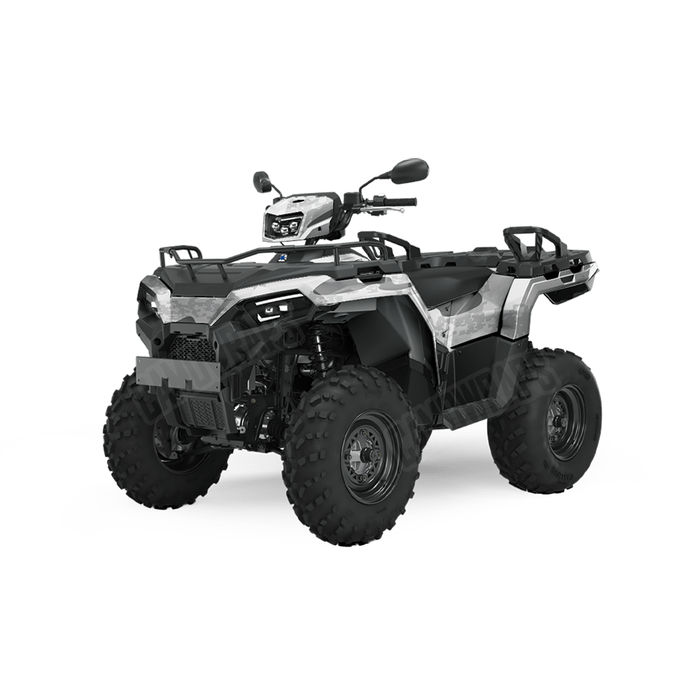 Compound Snow Camo ATV Vinyl Wrap
