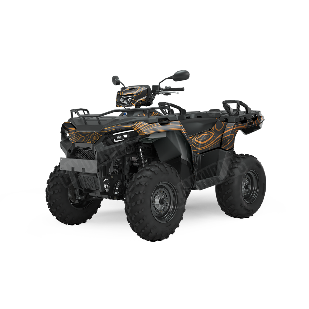Damascus Orange ATV Camo Vinyl Wrap