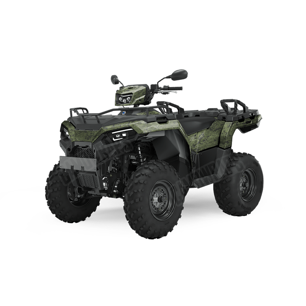 Digital Army Green Camo ATV Vinyl Wrap
