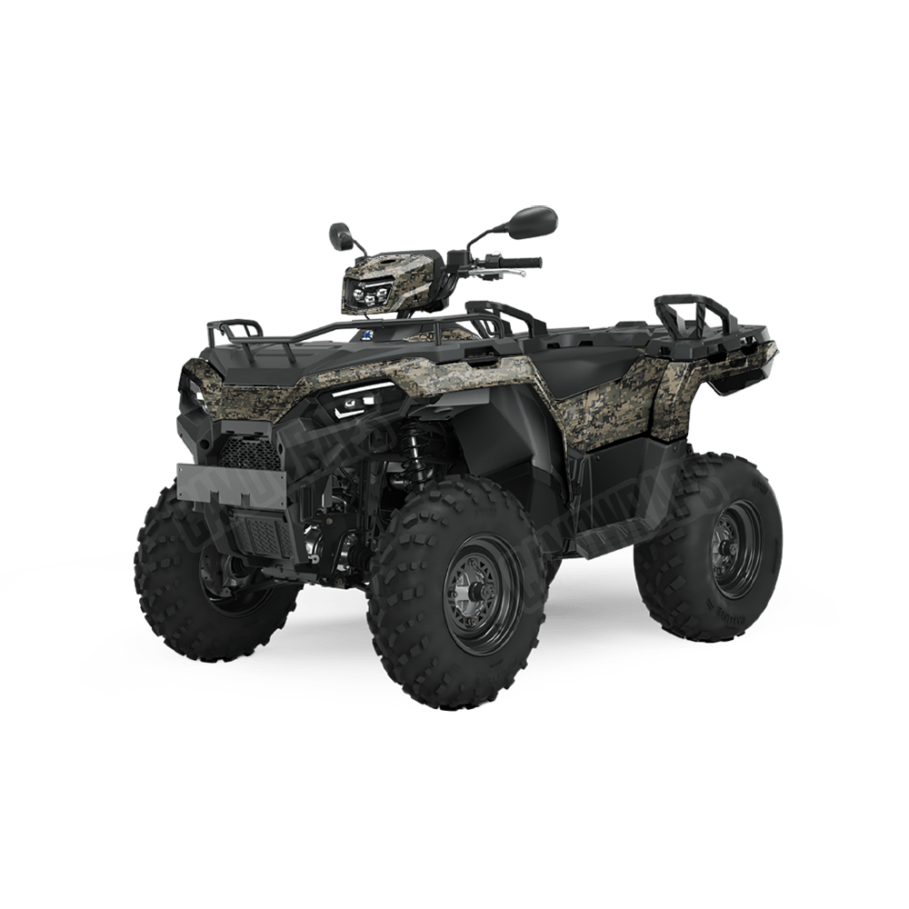 Digital Militant Blue Camo ATV Vinyl Wrap