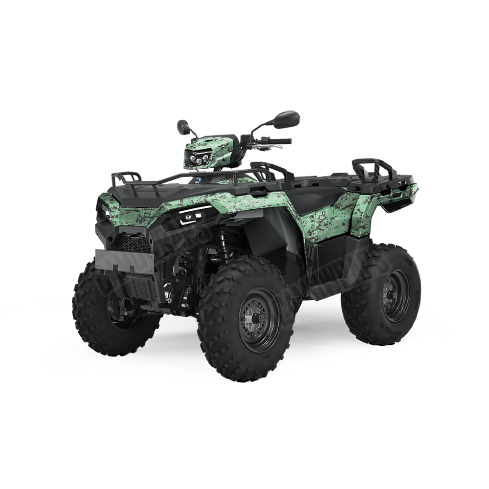 Digital Mint Chocolate Chip Camo ATV Vinyl Wrap