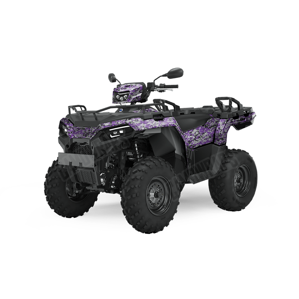 Digital Purple Tiger Camo ATV Vinyl Wrap