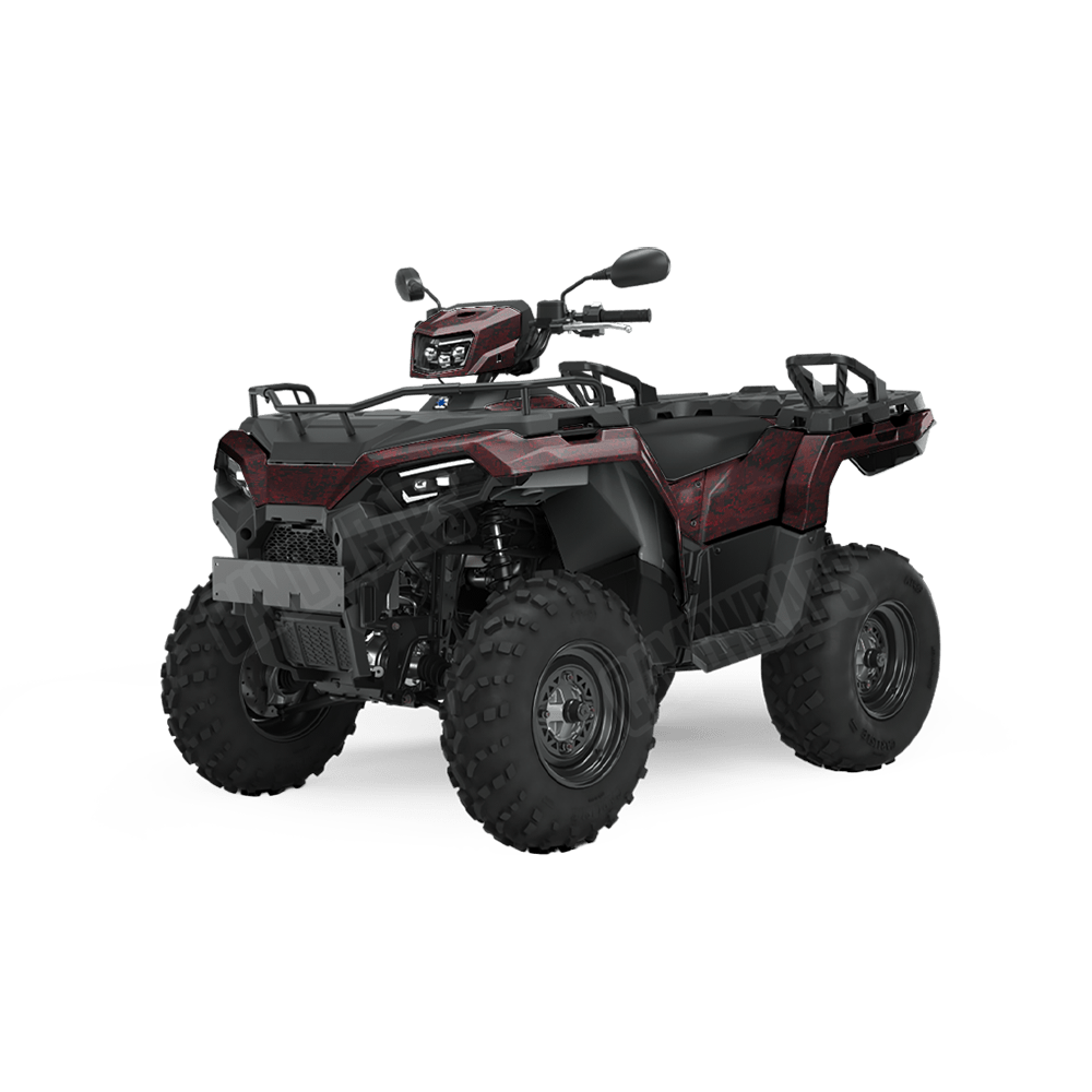 Digital Vampire Red Camo ATV Vinyl Wrap