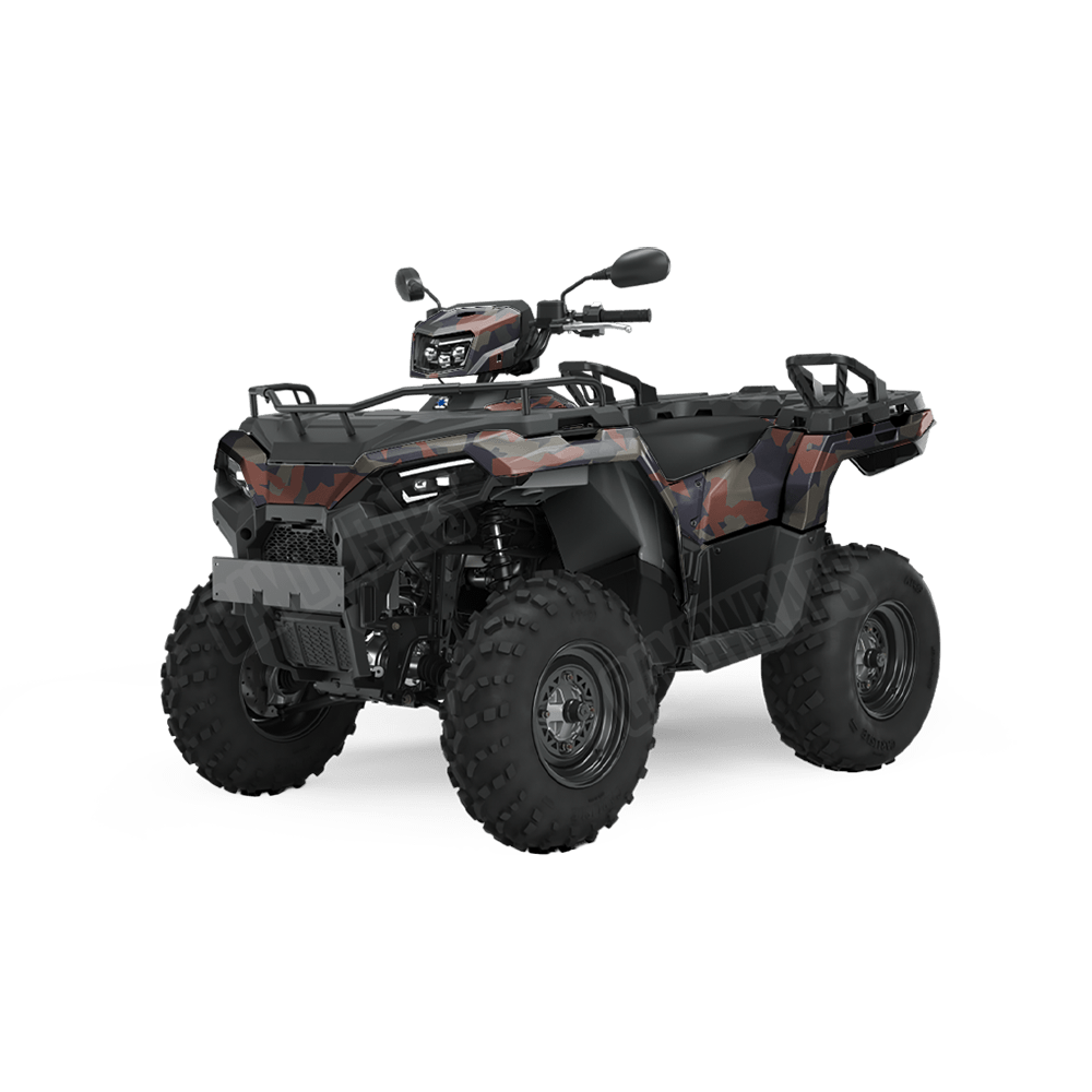 Erratic Blue Copper Camo ATV Vinyl Wrap