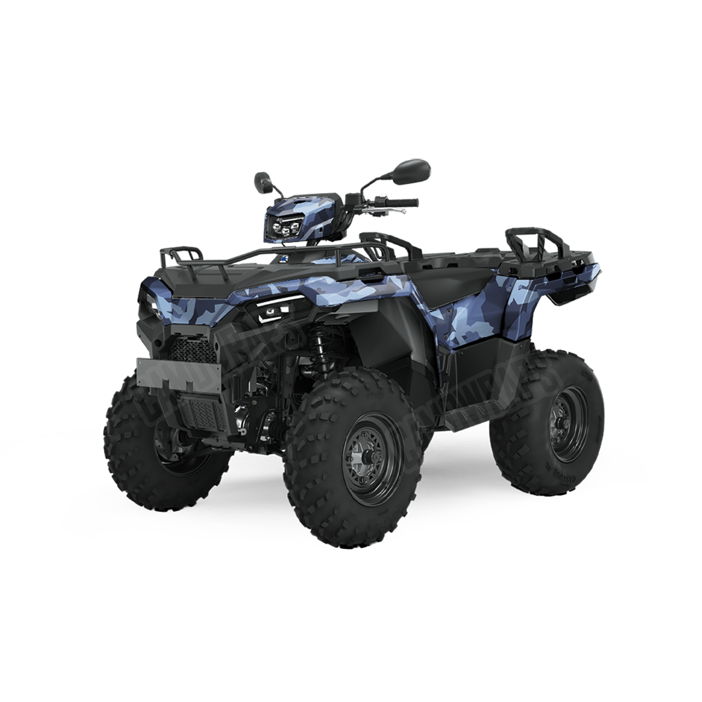 Erratic Blue Urban Night Camo ATV Vinyl Wrap