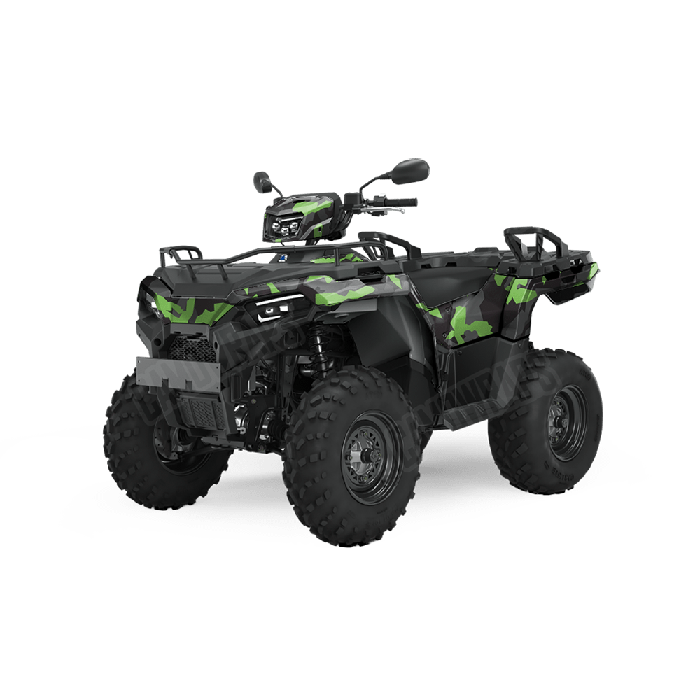Erratic Metro Green Camo ATV Vinyl Wrap