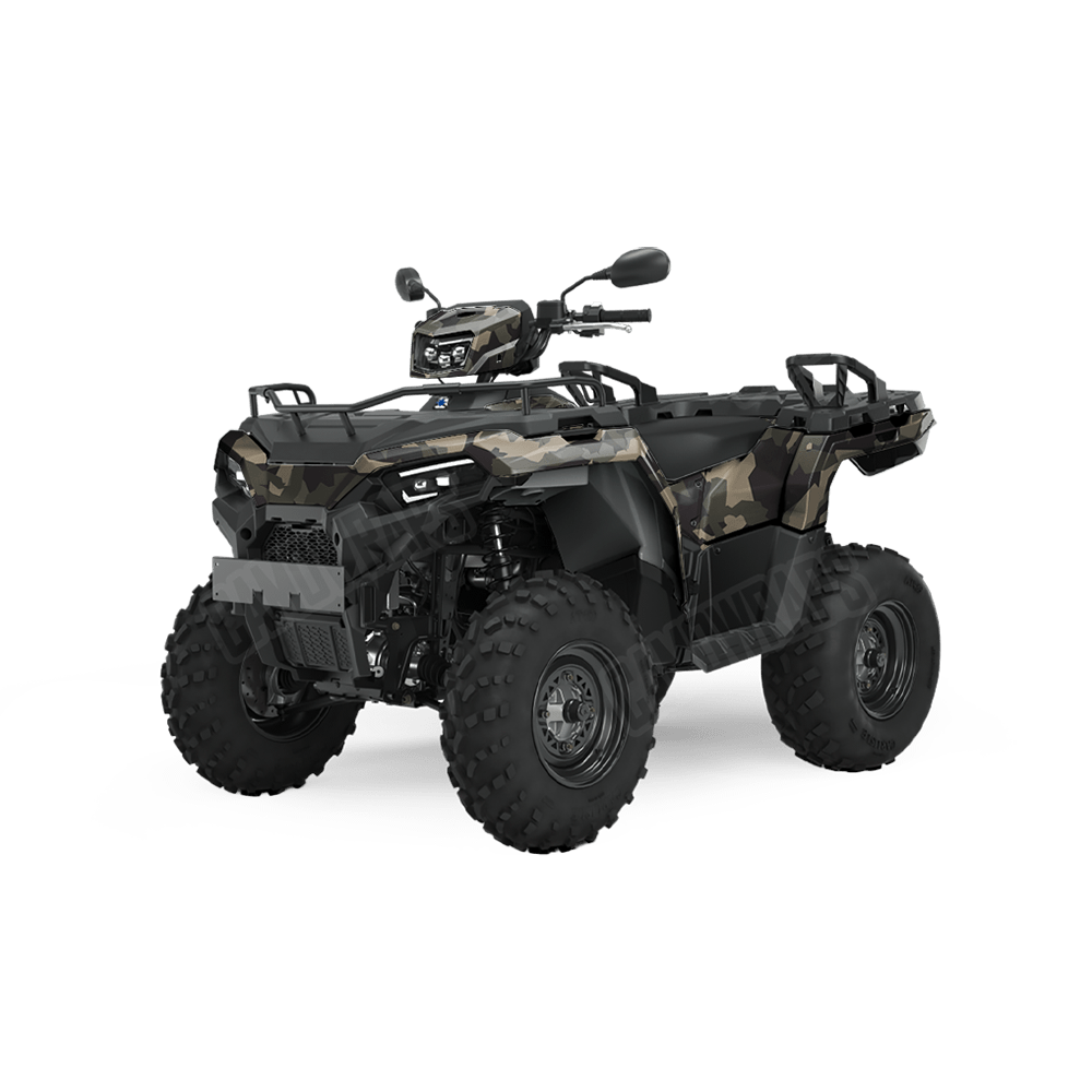 Erratic Militant Green Camo ATV Vinyl Wrap